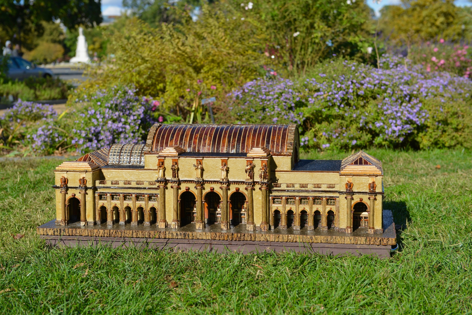DC Union Station model made from plant parts