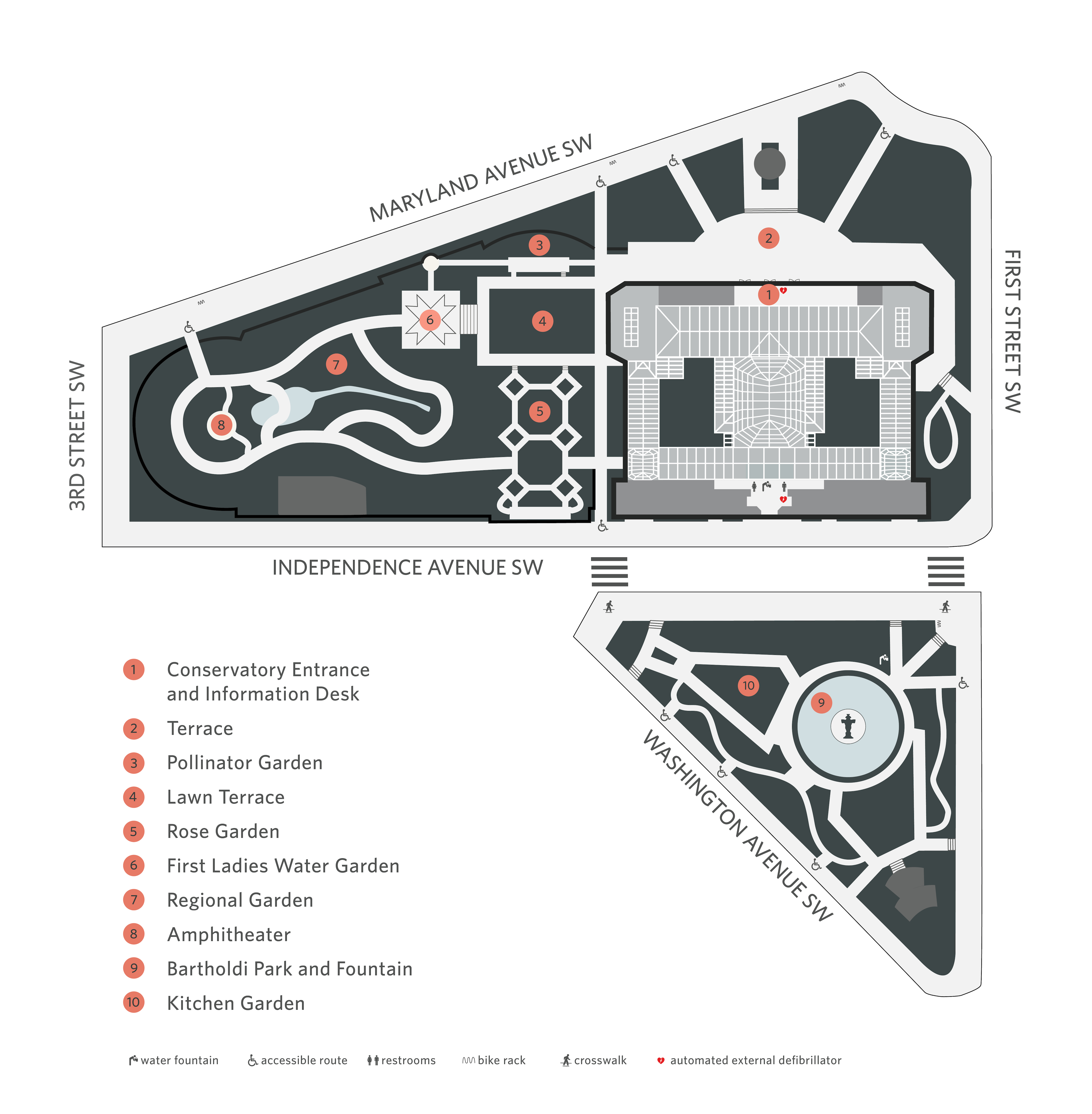 Us Botanic Garden Map